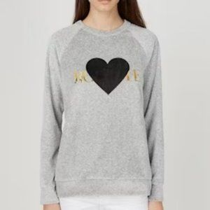 Rodarte "Rohearte" Velour Heart Sweatshirt